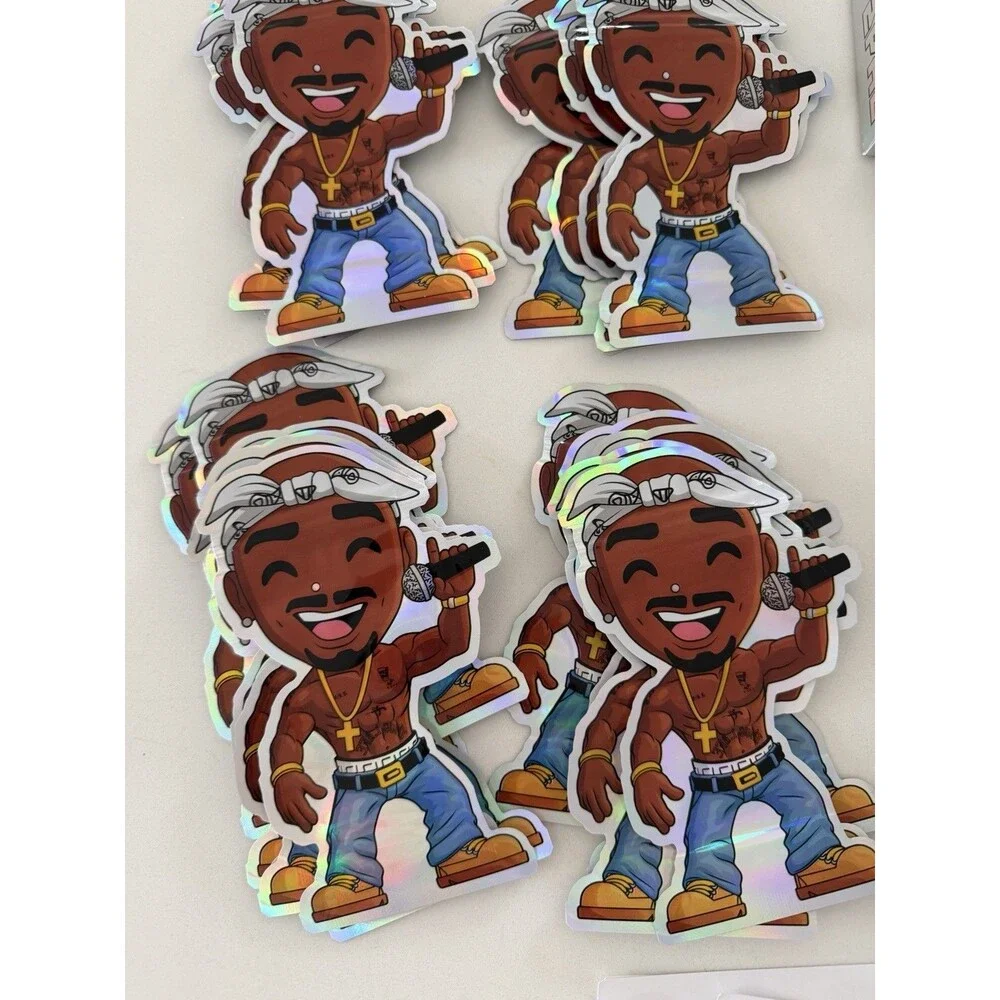 Pop 2PAC Tupac Doll Figure Collectible Custom Mylar Zipper Bags & box 50pack